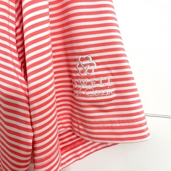 Footjoy Striped Performance Short Sleeve Golf Polo Shirt, Size Large - Picture 6 of 6